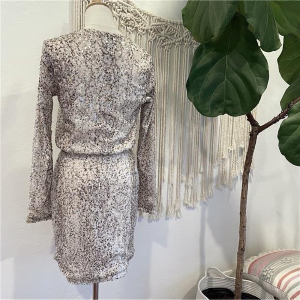 Victoria's Secret / Moda International White Sequin Cocktail Dress - Size Small - Picture 3 of 6